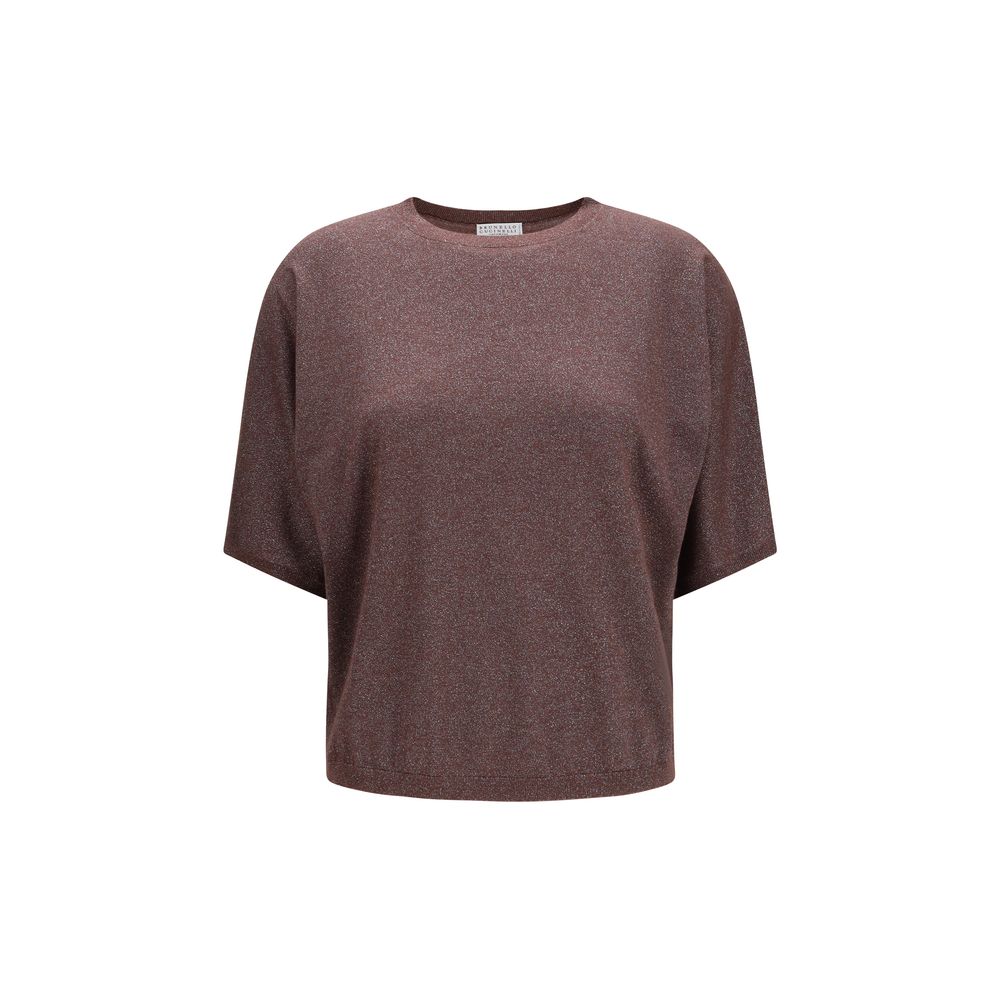 Maglione viola in cashmere e seta di Brunello Cucinelli