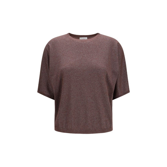 Maglione viola in cashmere e seta di Brunello Cucinelli