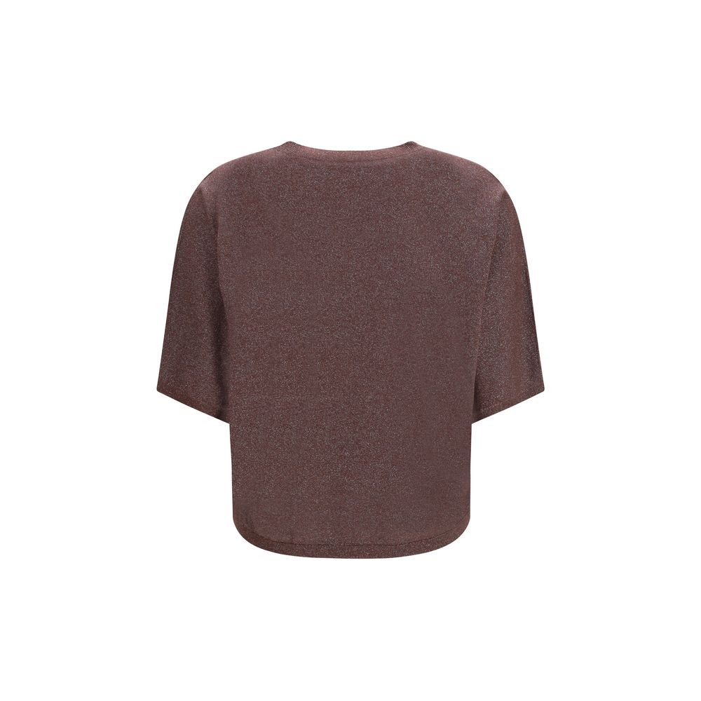 Maglione viola in cashmere e seta di Brunello Cucinelli