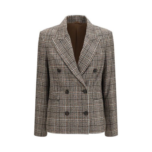 Giacca multicolore in lana d'alpaca di Brunello Cucinelli