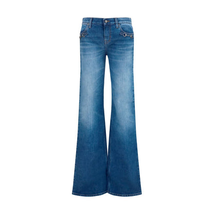 Gucci Blaue Baumwoll-Jeans mit ausgestelltem Bein