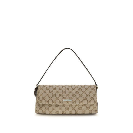 Gucci Braune Stoffhandtasche