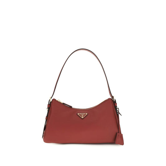 Prada Braune Kalbsleder Bos Taurus Schultertasche