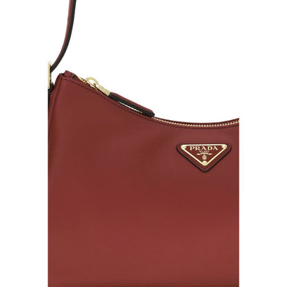 Prada Braune Kalbsleder Bos Taurus Schultertasche