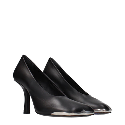 Burberry Schwarze Leder Pumps mit hohem Absatz