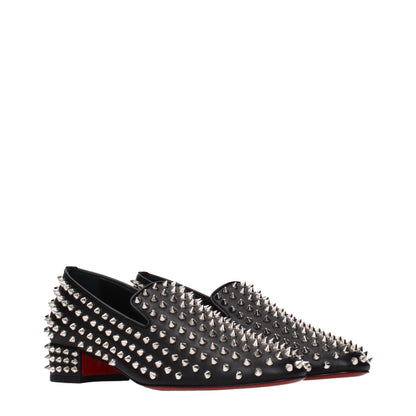 Christian Louboutin Schwarze Leder Loafer zum Hineinschlüpfen