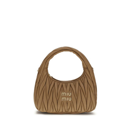 Miu Miu Beige Lamm Ovis Aries Aries Schultertasche