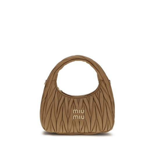 Miu Miu Beige Lamm Ovis Aries Aries Schultertasche