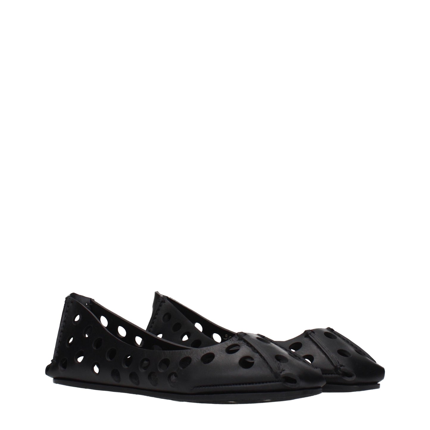 Alaïa Schwarze Ballerinas aus Leder