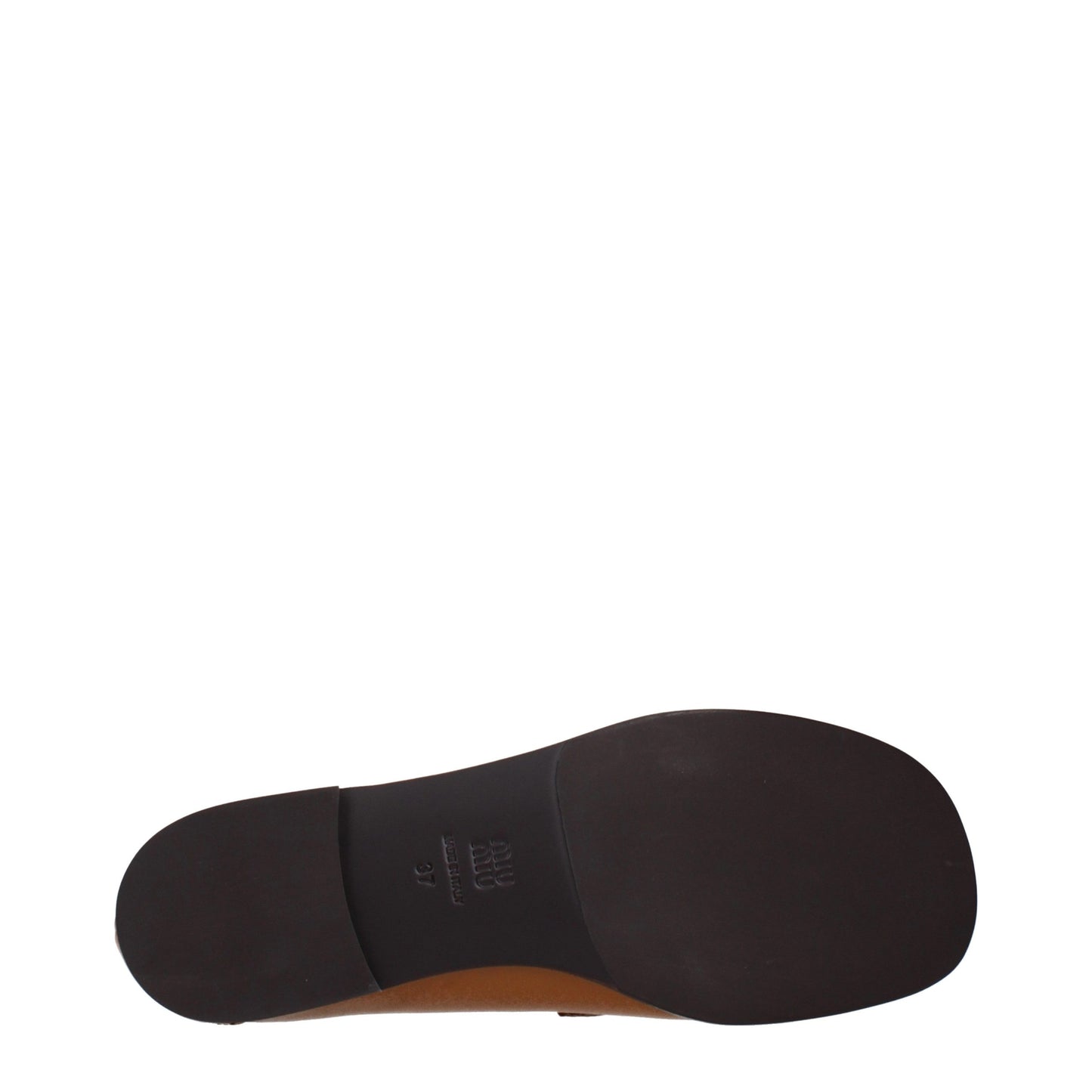 Miu Miu Braune Loafer aus Leder zum Hineinschlüpfen