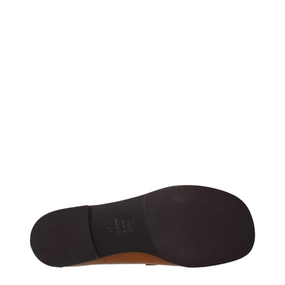 Miu Miu Braune Loafer aus Leder zum Hineinschlüpfen
