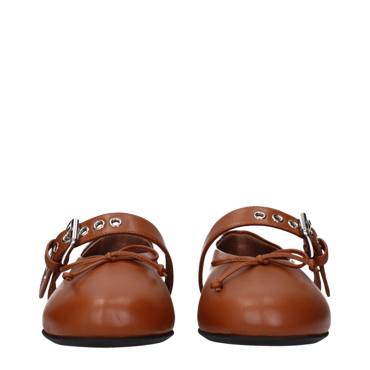 Miu Miu Ballerinas aus Leder in Braun