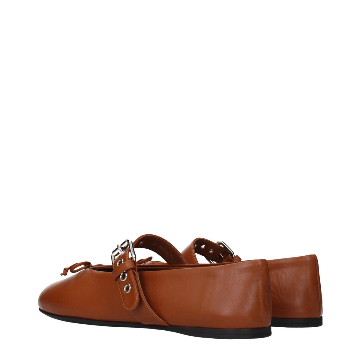 Miu Miu Ballerinas aus Leder in Braun