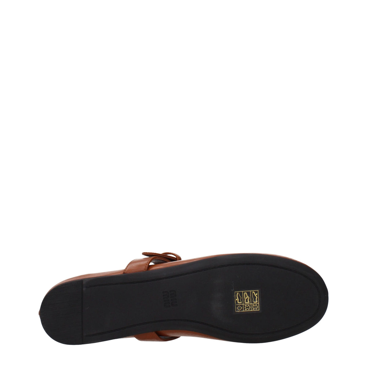 Miu Miu Ballerinas aus Leder in Braun