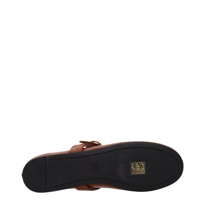 Miu Miu Ballerinas aus Leder in Braun