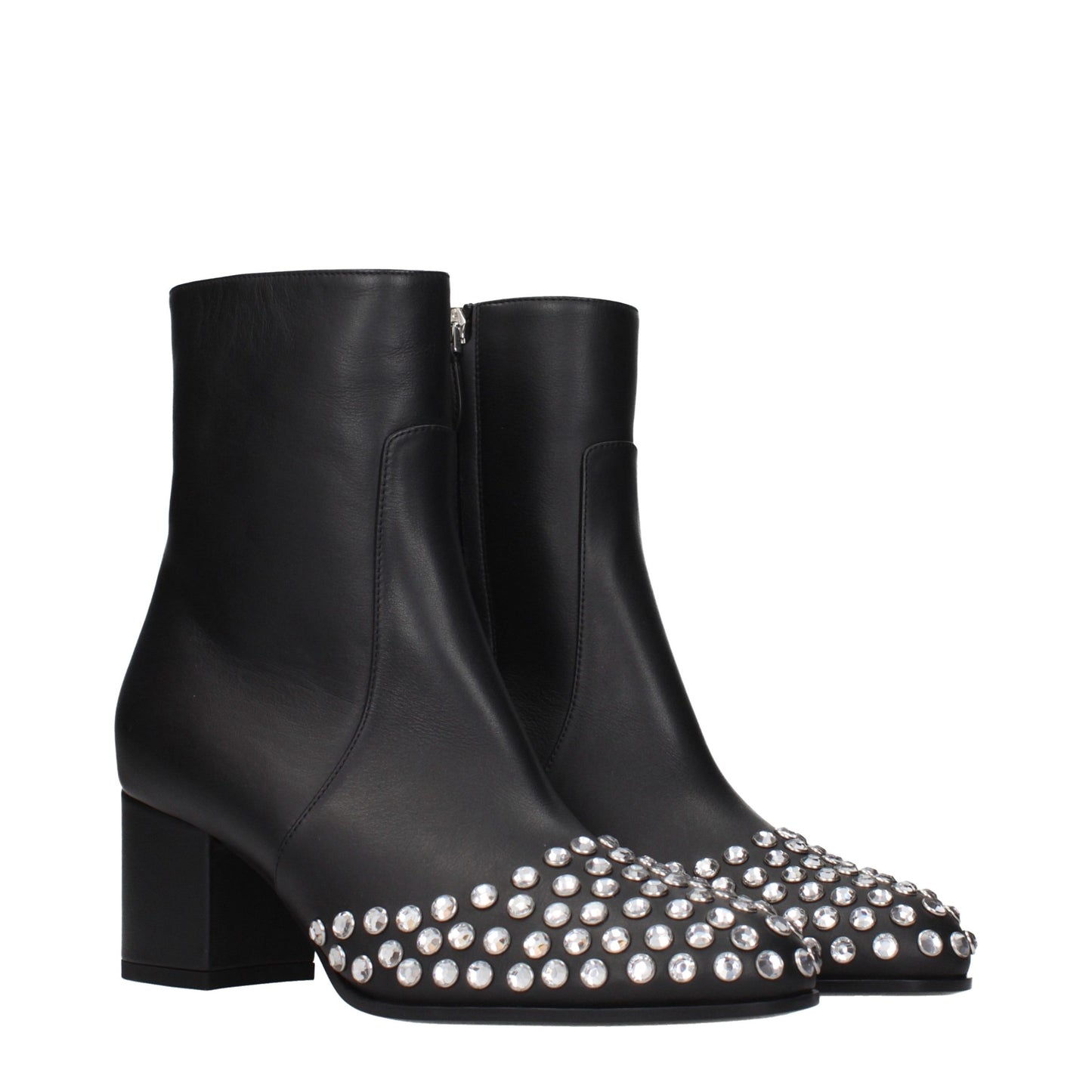 Alaïa Schwarze Leder-Stiefeletten