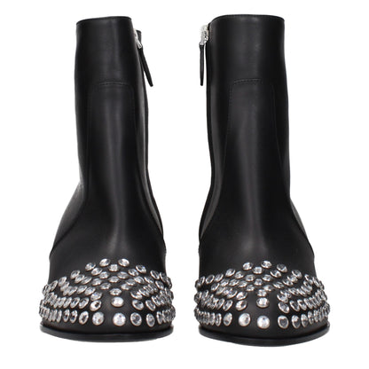 Alaïa Schwarze Leder-Stiefeletten
