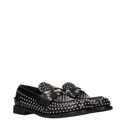 Miu Miu Schwarze Leder Loafer zum Hineinschlüpfen