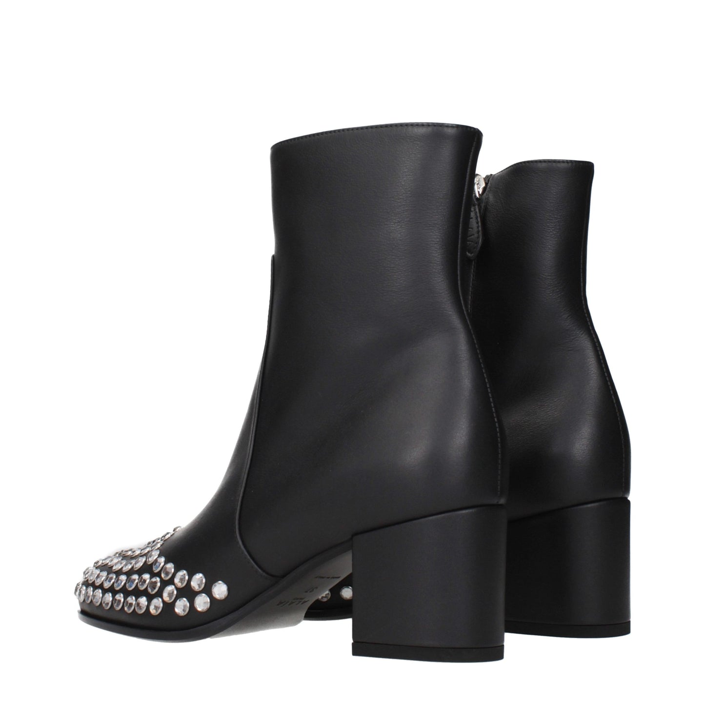 Alaïa Schwarze Leder-Stiefeletten