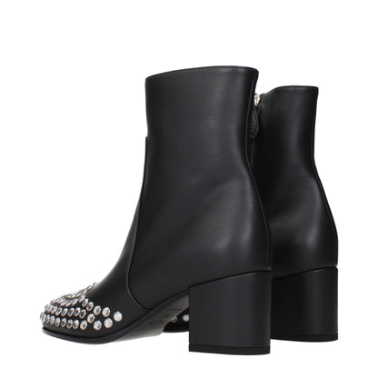 Alaïa Schwarze Leder-Stiefeletten