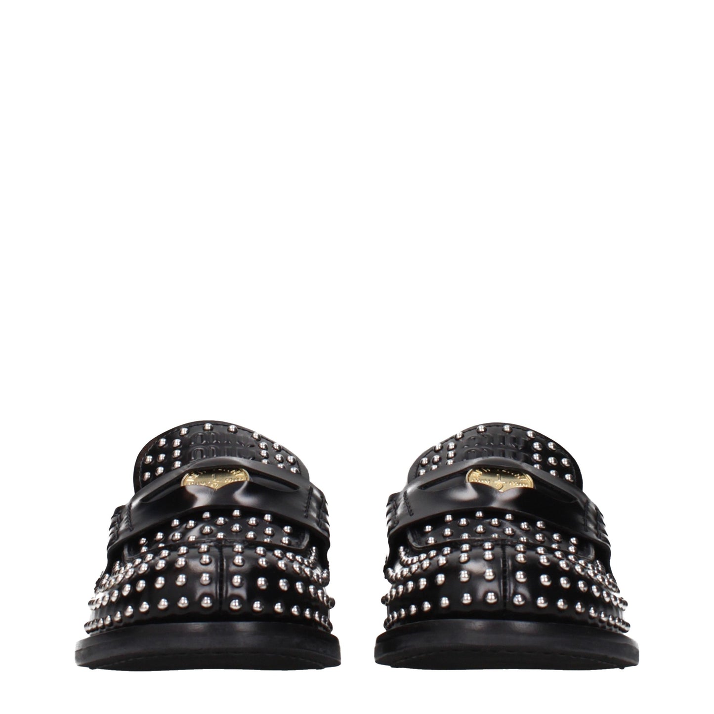 Miu Miu Schwarze Leder Loafer zum Hineinschlüpfen