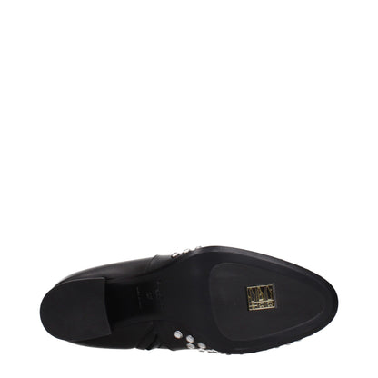 Alaïa Schwarze Leder-Stiefeletten