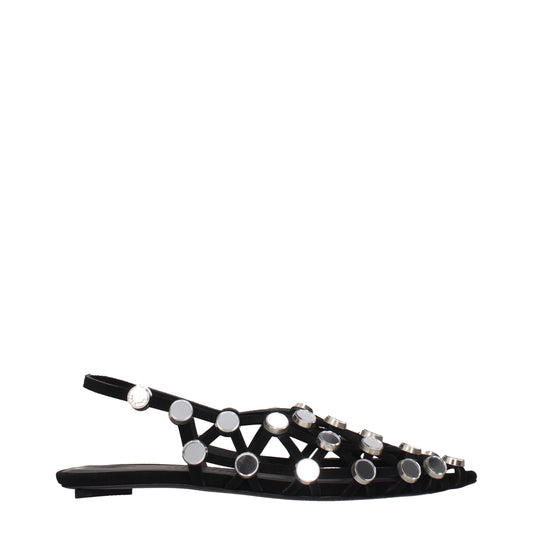 The Attico Schwarze Ballerinas aus Leder