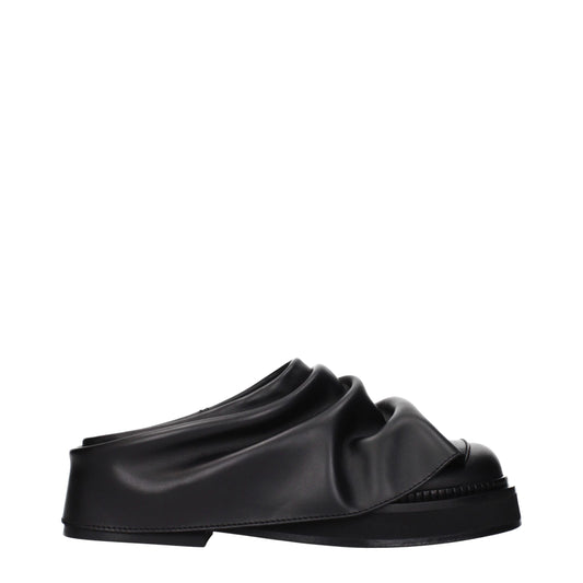 The Attico Schwarze Leder-Slipper