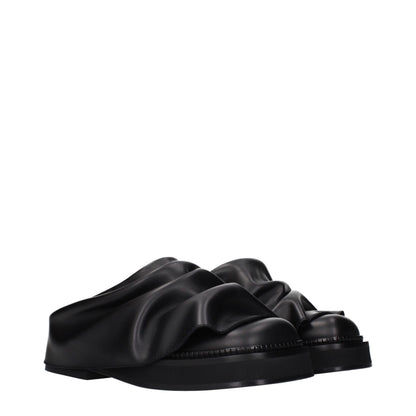 The Attico Schwarze Leder-Slipper