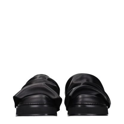 The Attico Schwarze Leder-Slipper