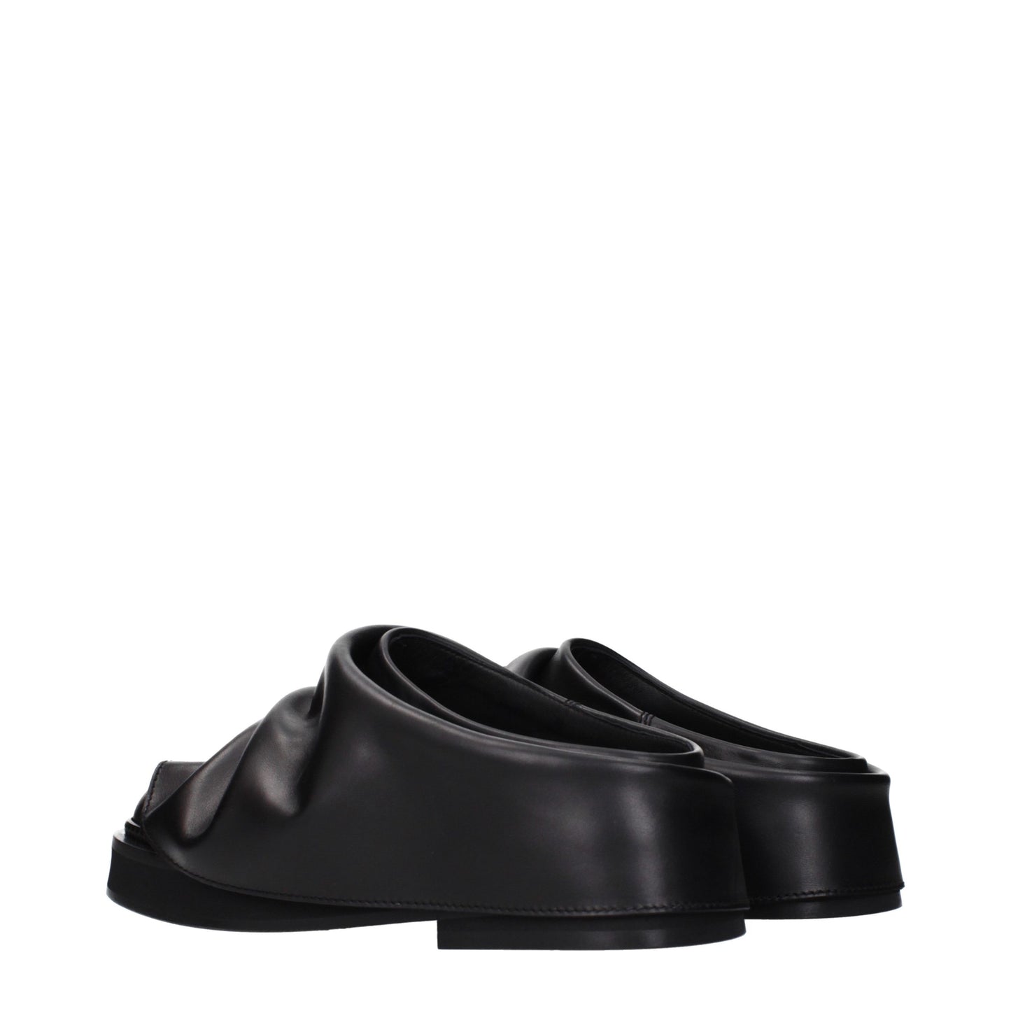 The Attico Schwarze Leder-Slipper