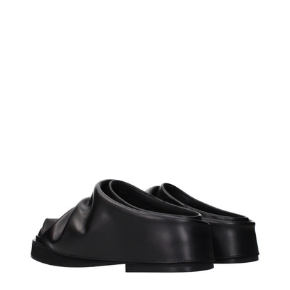 The Attico Schwarze Leder-Slipper