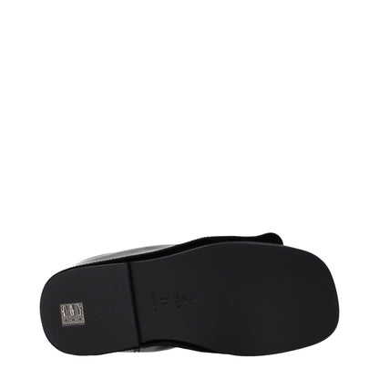 The Attico Schwarze Leder-Slipper