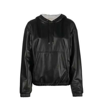 Saint Laurent Schwarze Leder-Tanktops