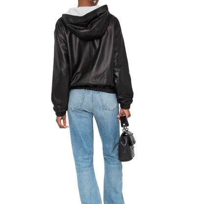 Saint Laurent Schwarze Leder-Tanktops