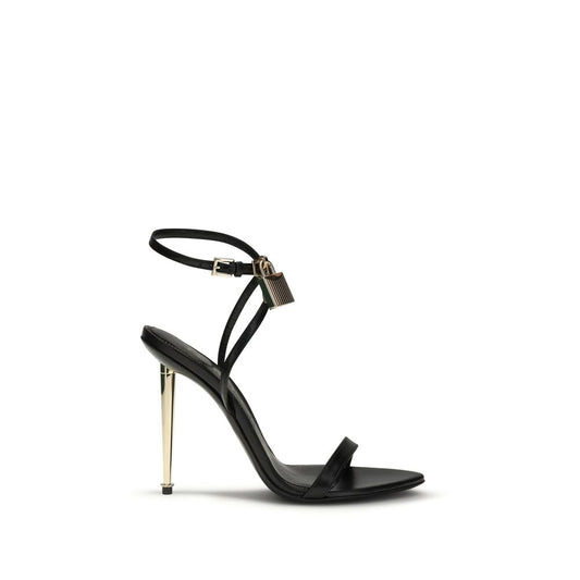 Tom Ford Schwarze Stilettosandalen aus Ziegenleder