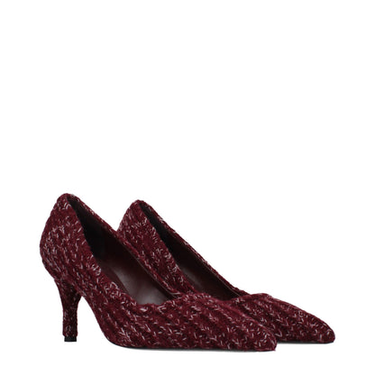Prada Rote Pumps aus Stoff mit mittlerem Absatz