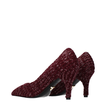 Prada Rote Pumps aus Stoff mit mittlerem Absatz