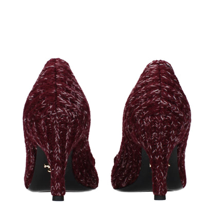 Prada Rote Pumps aus Stoff mit mittlerem Absatz