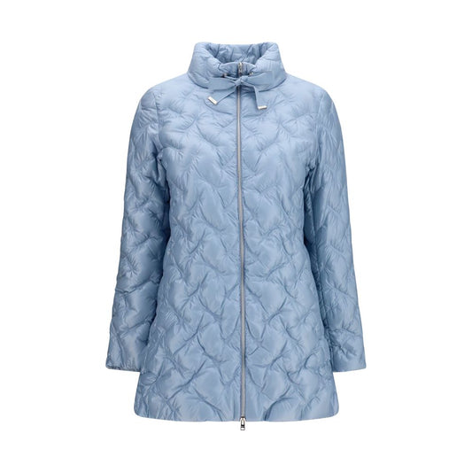 Herno Blaue Polyester-Jacke in voller Länge – Produktansicht 1 | Arca Lucia