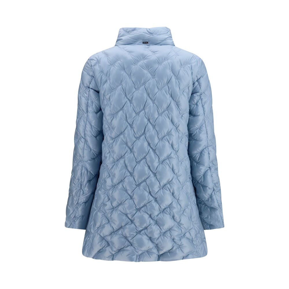 Herno Blaue Polyester-Jacke in voller Länge – Produktansicht 2 | Arca Lucia