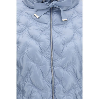 Herno Blaue Polyester-Jacke in voller Länge – Produktansicht 3 | Arca Lucia