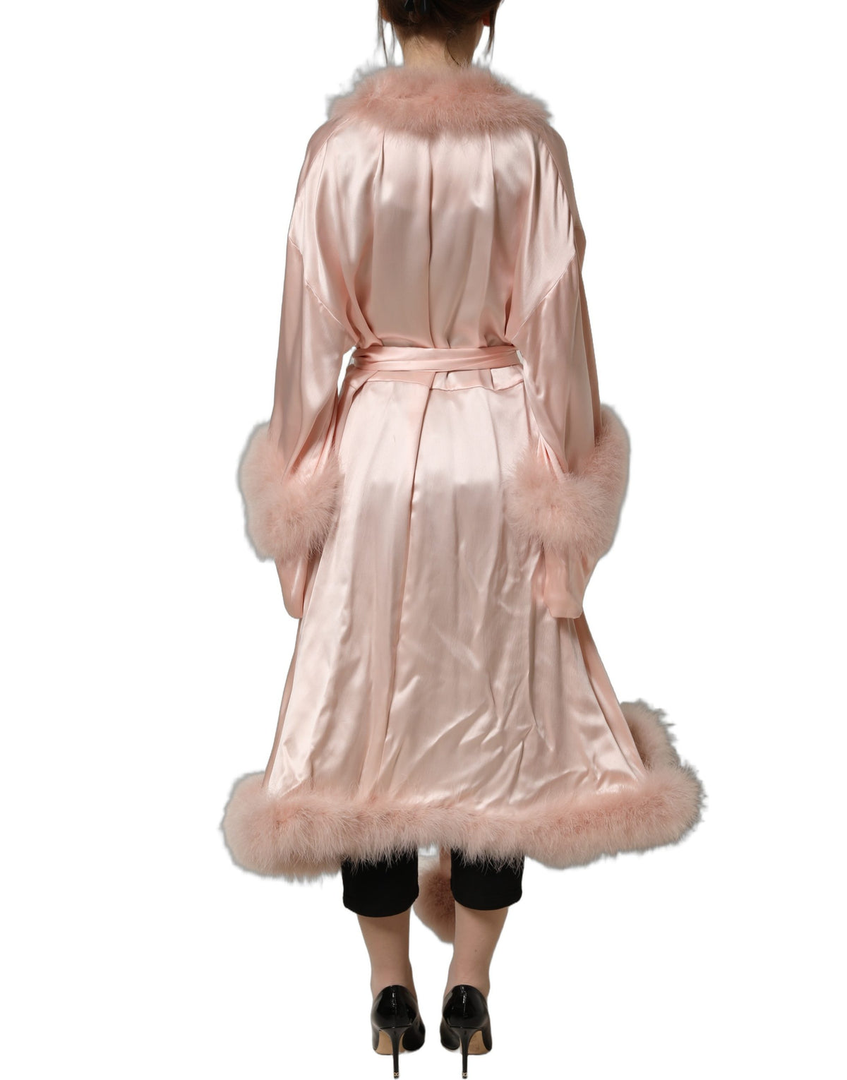 Dolce & Gabbana Pink Silk Coat
