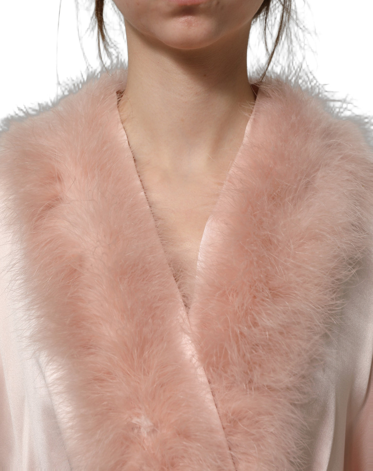 Dolce & Gabbana Pink Silk Coat