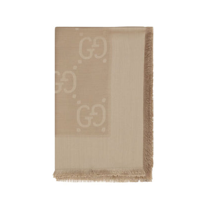 Gucci Brauner Wollschal Aries Foulard