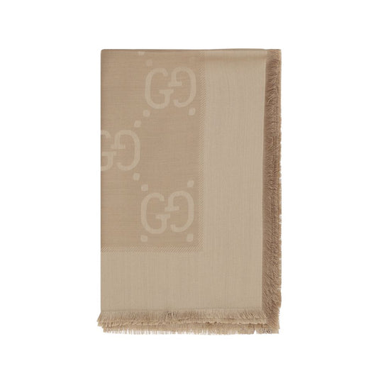 Gucci Brauner Wollschal Aries Foulard