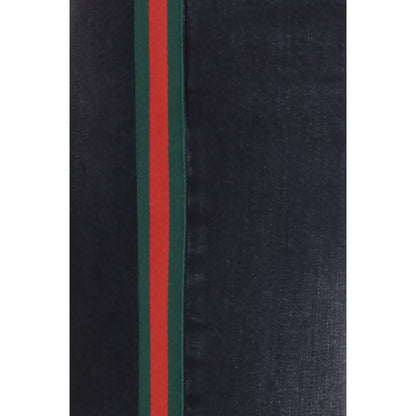 Gucci Schwarze Baumwoll-Jeans mit geradem Bein