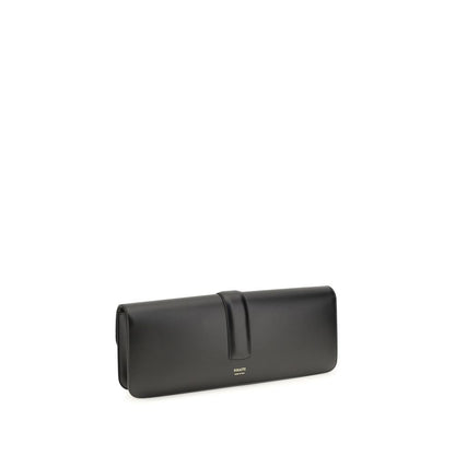 Khaite Schwarze Bos Taurus Kalbsleder Clutch