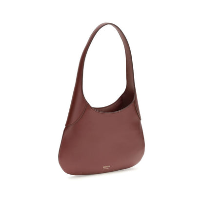 Khaite Burgundy Calf Leather Bos Taurus Handbag