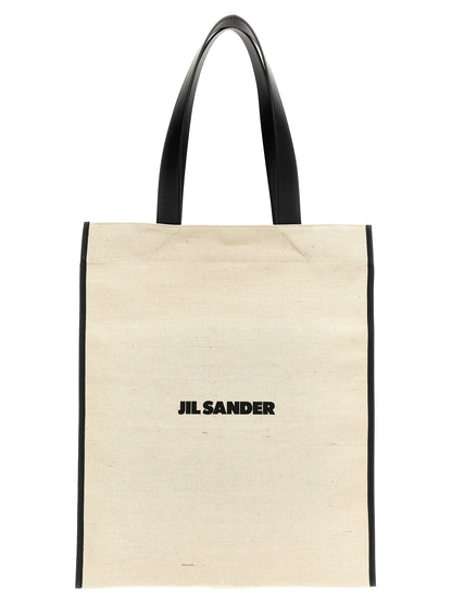 Jil Sander Zweifarbige Jute-Shopper